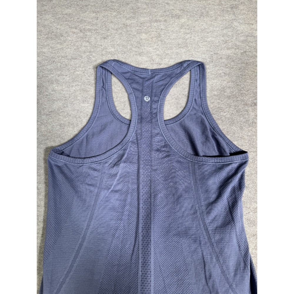 Lululemon Swiftly Tech Racerback Tank Top Women 8 Blue Run For Cheese Sweet Life - Picture 6 of 10